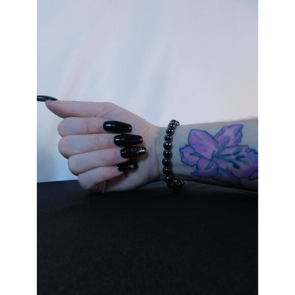 Hematite Stretch Bracelet Unisex Grounding Protection Strength Crystal Jewelry - Picture 10 of 12